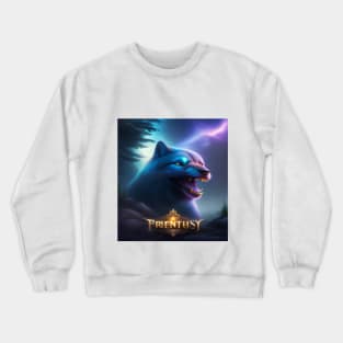 Majestic Encounter: A Fantasy Movie Poster Featuring a Magical Creature and an Enchanted Moment Crewneck Sweatshirt